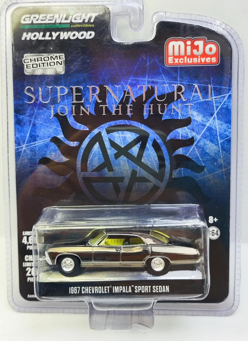 Greenlight 1:64 сверхъестественная модель автомобиля 1967 Chevrolet Impala Sport Sedan игрушки для