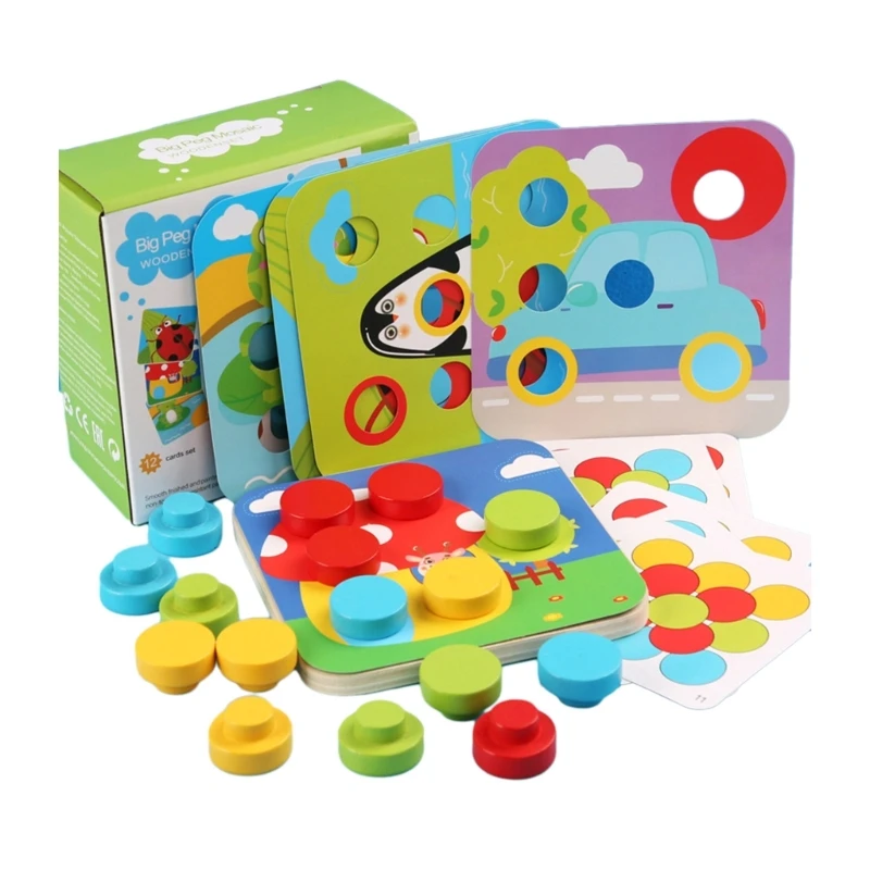 

Busy Begs and Templates Cards Toy for Boys Girls Toddlers Educational Toy Plug-In Game Puzzles Montessori Toy