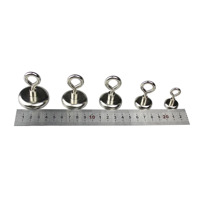 Super Strong Neodymium Fishing Magnets Magnetic Hooks Salvage Magnets Neodymium Round Powerful Rare Earth Magnet Searcher