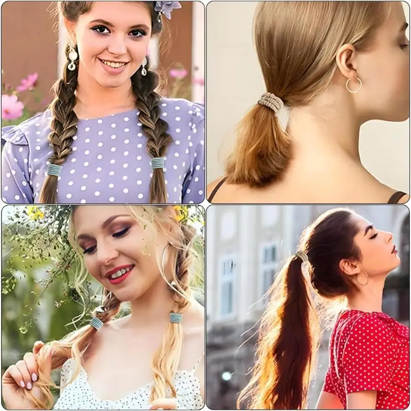 W0YA 24PCS Многопользование ручной плетения для волос эластики модные аксессуары