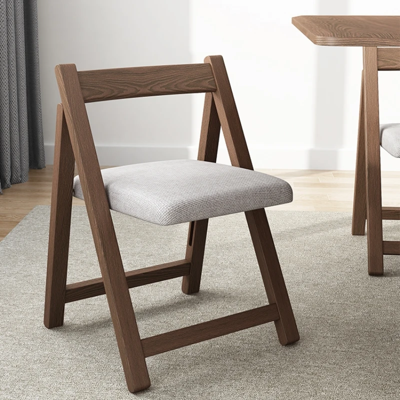 

Wood Folding Chair Home Stool Small Apartment Dining Chair Mahjong Chair Office Computer Chair Portable Scissors Chair Armchair