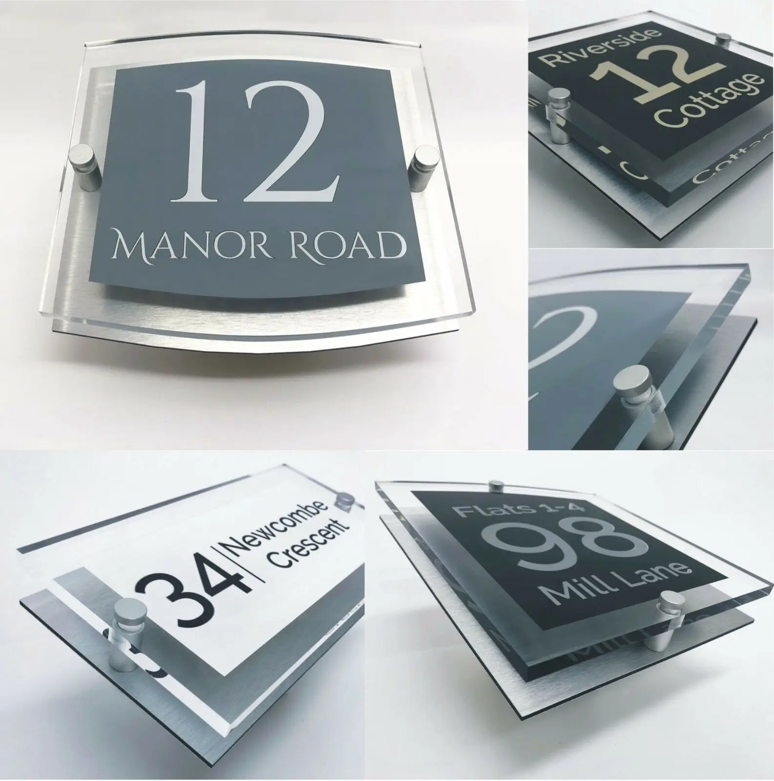 

House Door Number Personalised Clear Acrylic Signs For Your hHome Door Sign