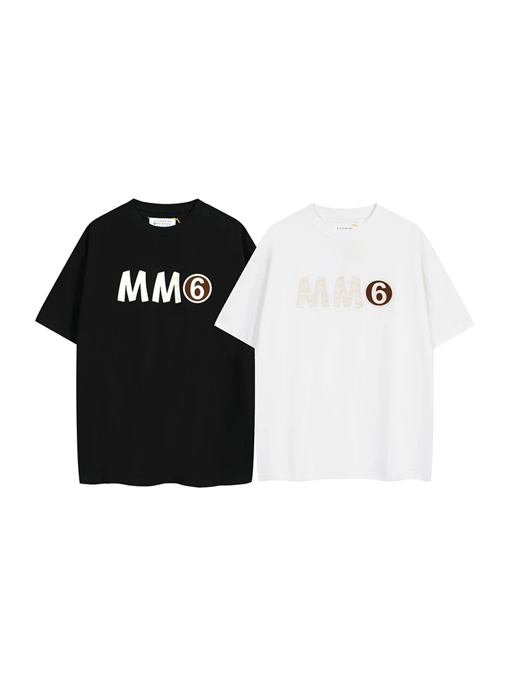 

Высококачественные мужские и женские хлопковые футболки Maison Margiela с коротким рукавом и принтом логотипа MM6