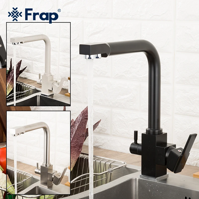 Фильтр Frap, кухонный смеситель, питьевая вода, одно отверстие, черный, горячая и холодная чистота, водяные раковины Tap Y40103/-1/-2