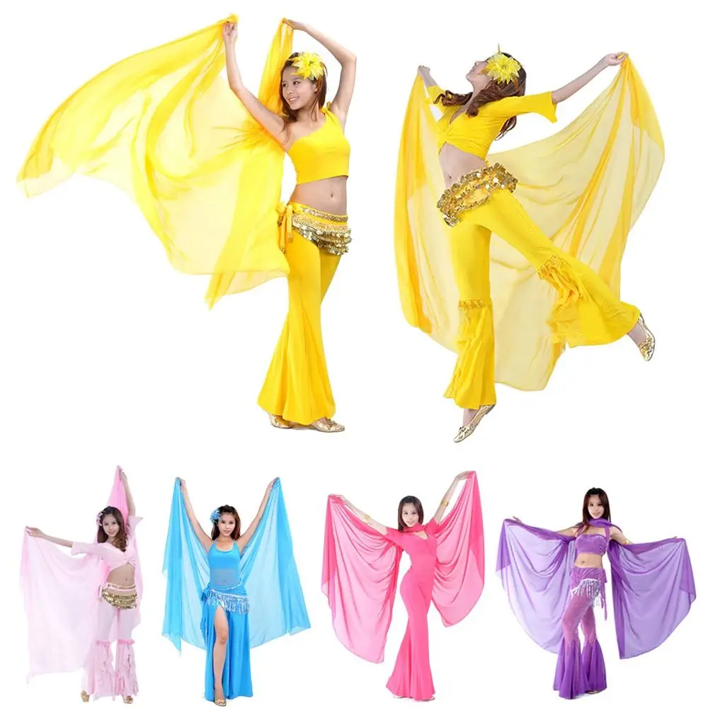 

Women Dancer Skirt Stage Performance Chiffon Dancer Shawl Wrap Belt Hip Scarf Belly Dance Veil