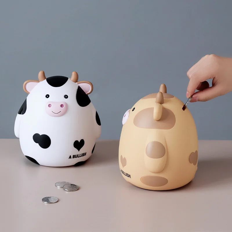 

Cute Cartoon Dairy Cows Piggy Bank Money Vinyl PVC Coin For Attracting Money Jar Coins Money Box Savings Box Coins Child Gift