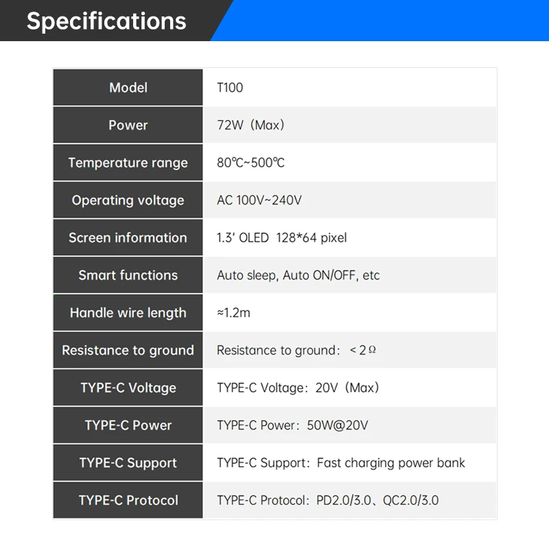 Паяльная станция ALIENTEK T100 с регулируемой температурой сварочное оборудование