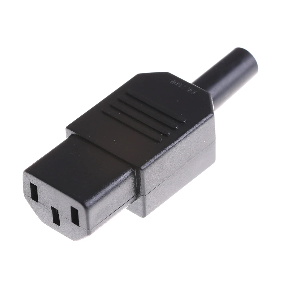 

New Black 3pin Socket 10A /250V IEC 320 C13 Female Plug Rewirable Power Connector