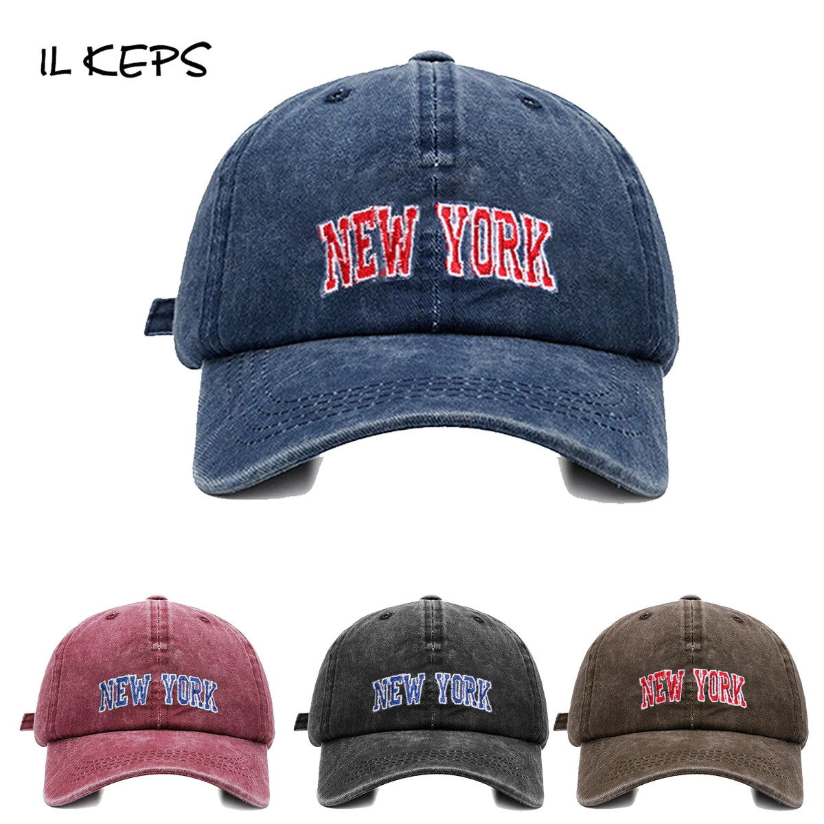

ILKEPS New Women's Baseball Cap NEW YORK Embroidery Hip-Hop Kpop Woman Accessori Female Women Snapback Soft Cotton BQM260