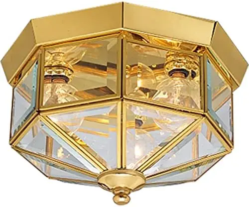 

Beveled Glass Close-to-Ceiling, 9-Inch Diameter x 7-Inch Height, Bronze Chandelier parts Girnaldas de cristal acrilico Prisms su