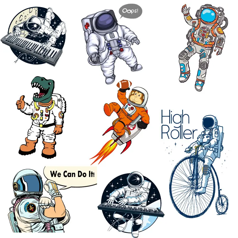 

Astronaut Thermal Patches for Clothing Brand Iron Transfer Sticker Clothes Iron-on Patches Applique Custom Patch Iron Emblem
