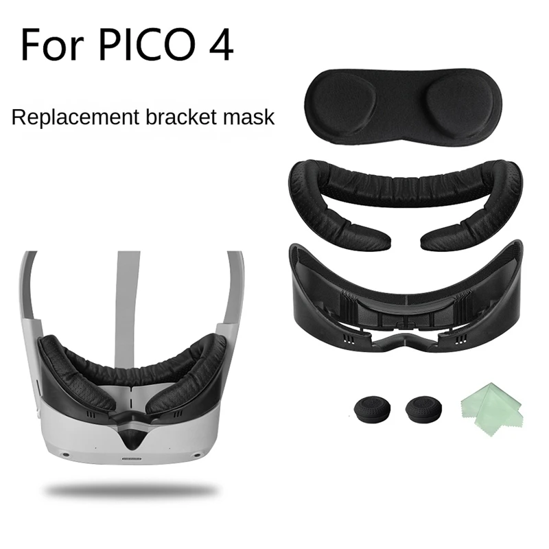 

Губчатая кожаная накладка-держатель для лица, сменная моющаяся маска для гарнитуры Pico 4 VR, аксессуары для PICO4