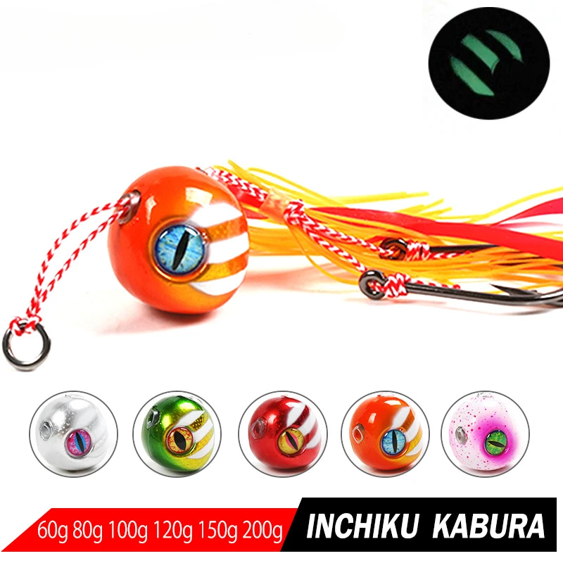 

Tenya 40-150g Tai Rubber Kabura Jig Fishing Lures Slider Jigs Artificial Baits Snapper Grouper Sea Winter Fishing Lure Jig Lure