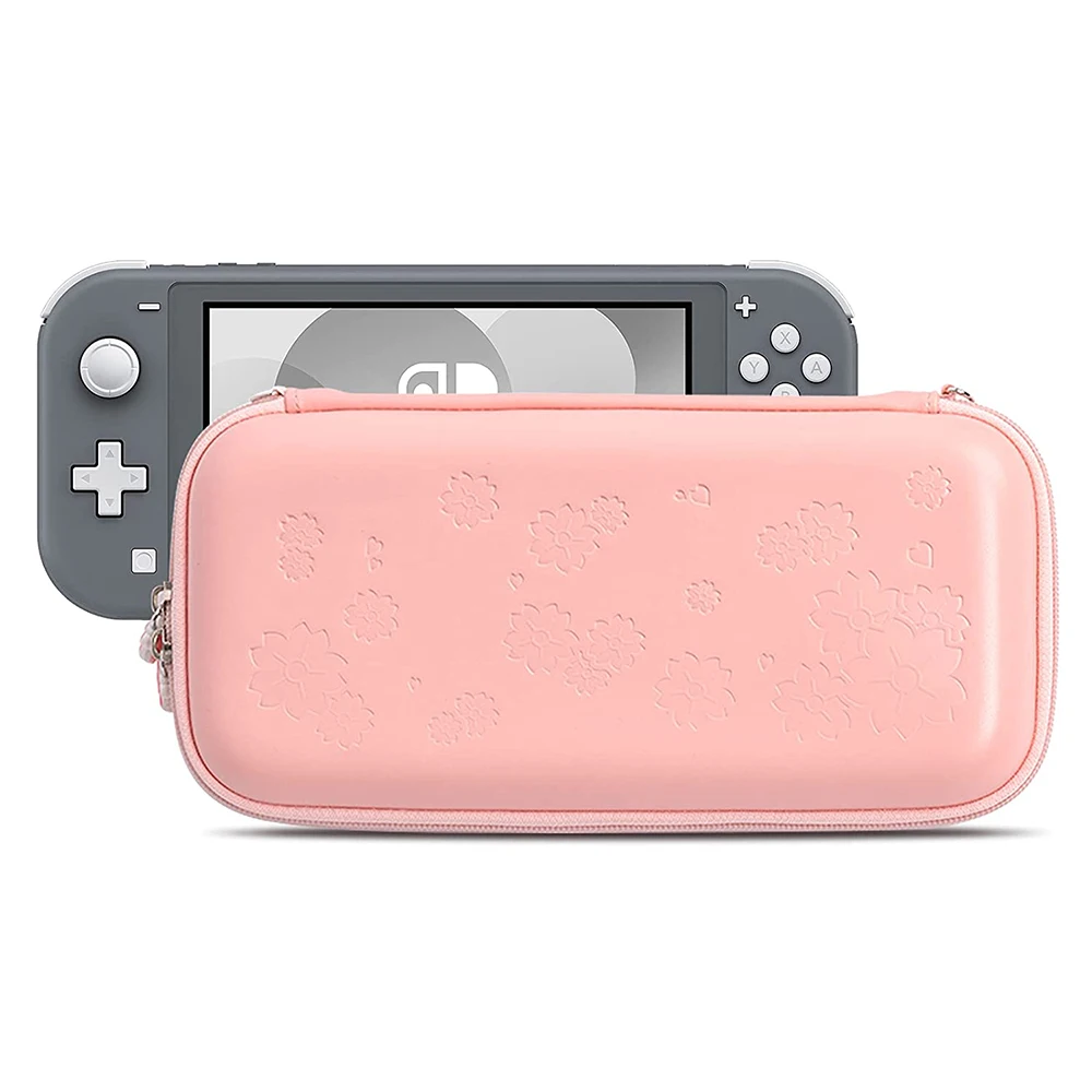 

Чехол для переноски Sakura, совместимый с Nintendo Switch Lite, Ультратонкий портативный жесткий чехол, чехол для путешествий со съемным ремешком на зап...