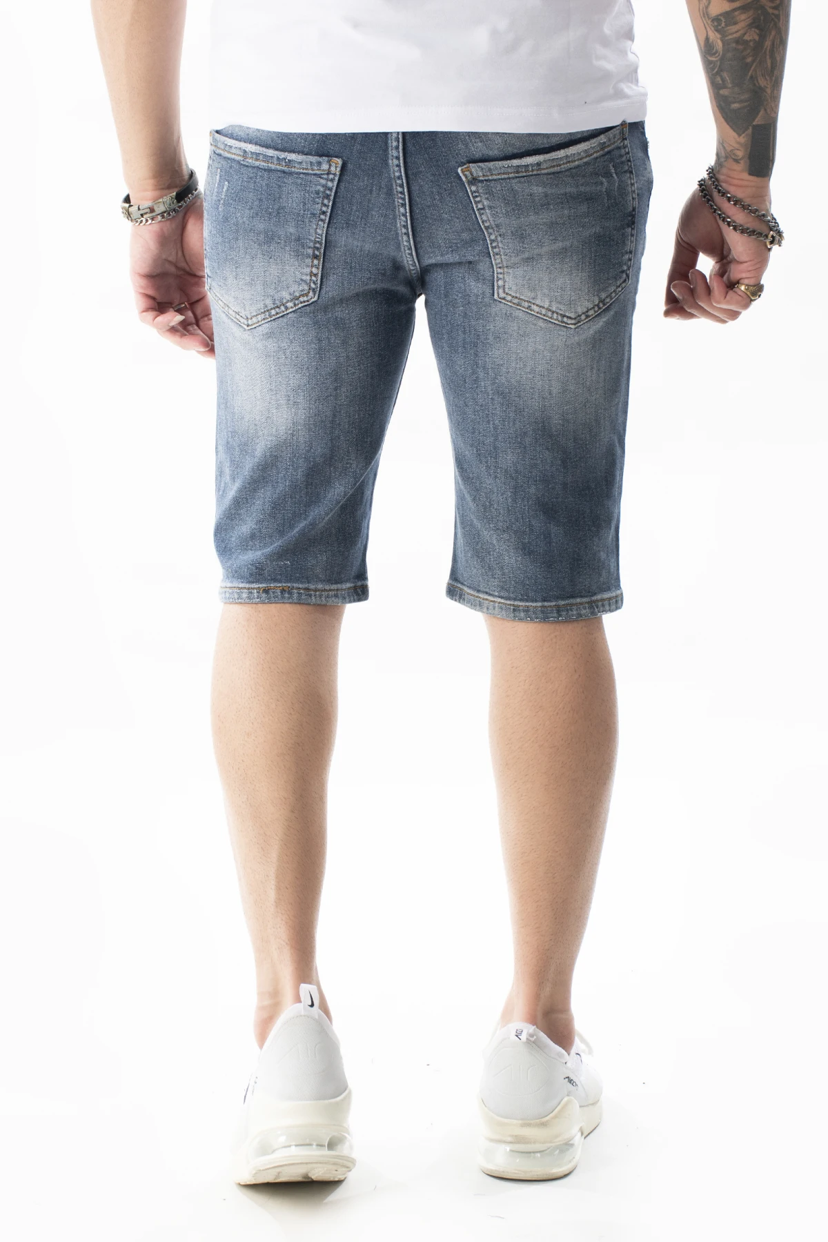 

DeepSEA Male Laser Cut Jeans Capri Pants 2103010