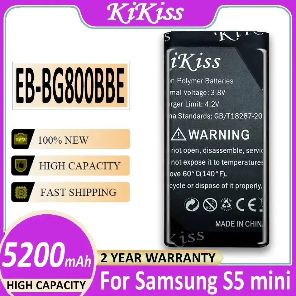 Фото Аккумулятор для мобильного телефона EB-BG800BBE 5200 мАч для Samsung Galaxy S5 Mini SM-G800F SM-G800H SM-G800R4 SM-G800Y SM-G800A SM-G800W №3