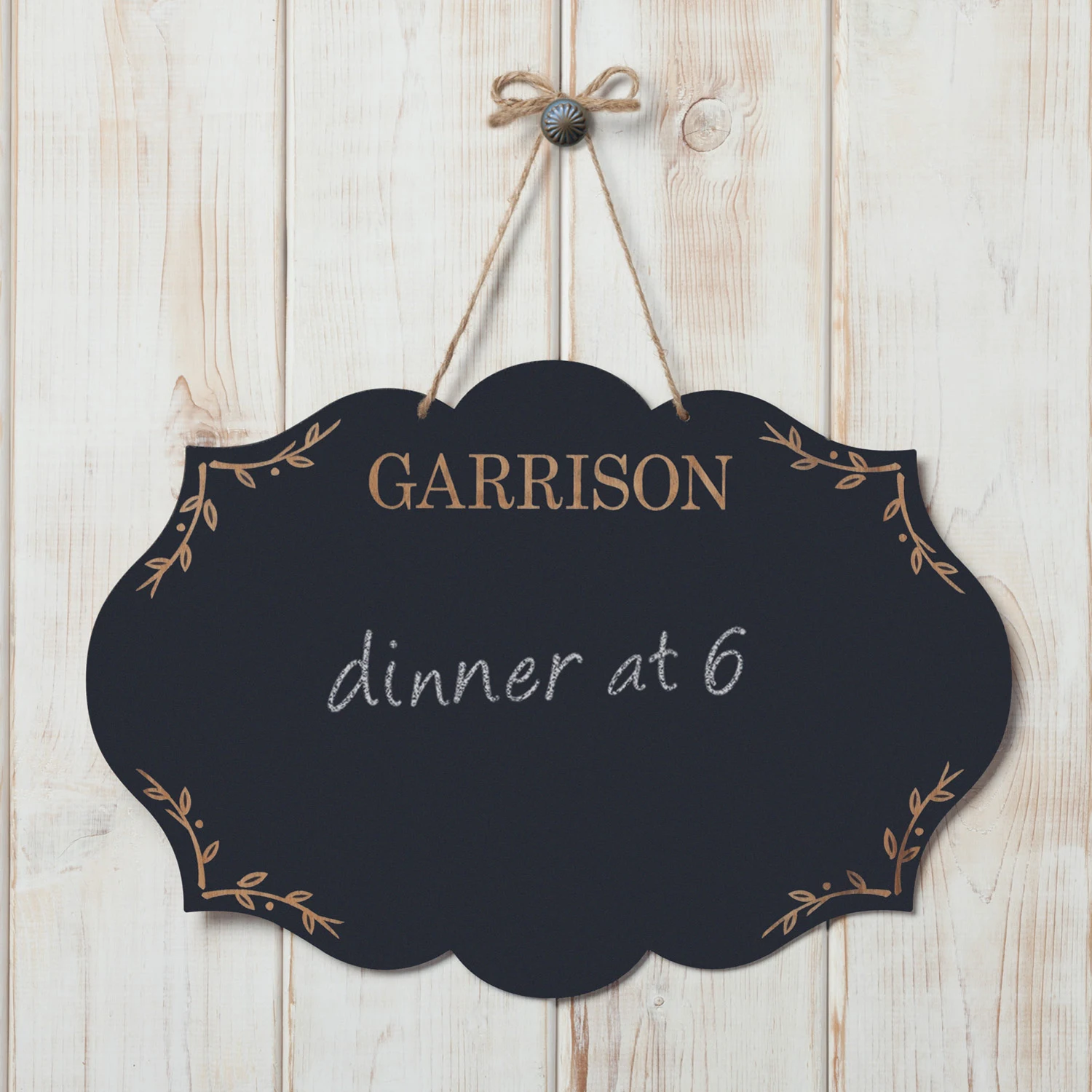 

Personalized Black Chalkboard Sign - Family Etched Sign