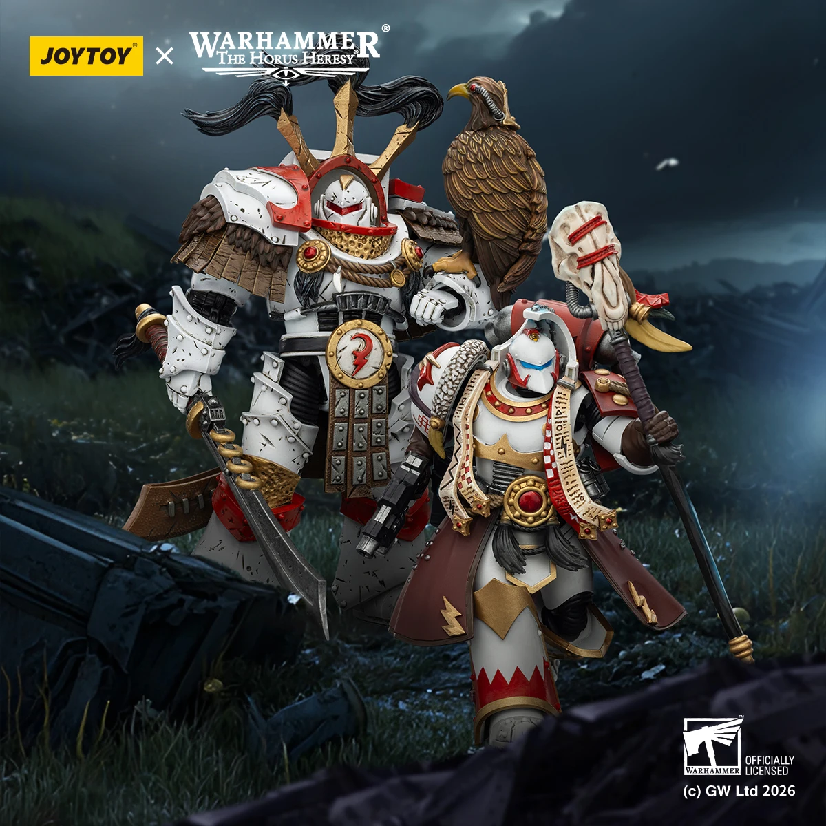 Фото Фигурка JOYTOY 1/18 Warhammer 40000 White Scars Stormseer Consul/Legion Praetor в броне Cataphractii Terminator №3