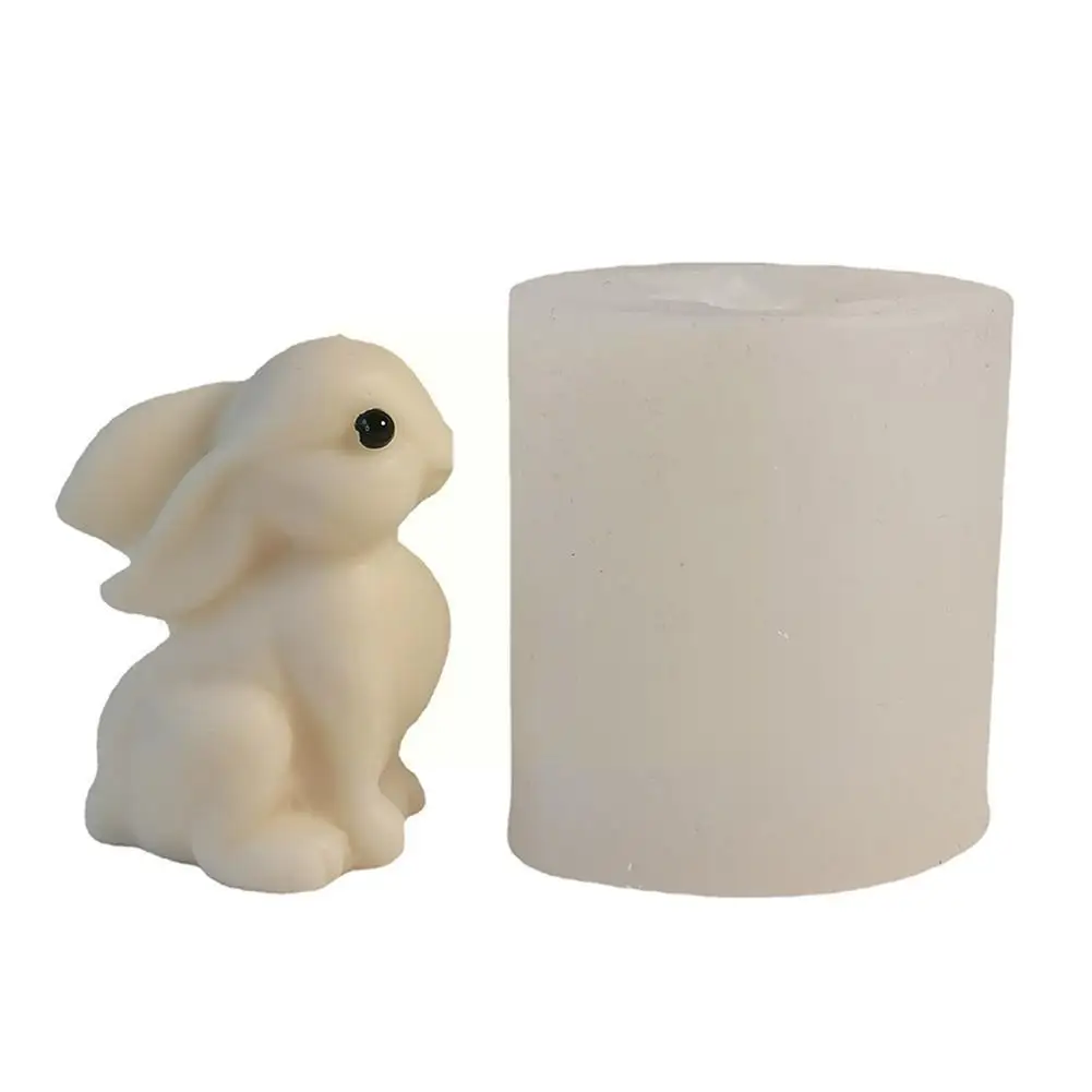 

2023 New Diy Candle Mold Cute 3d Rabbit Aromatherapy Gypsum Mold Ornament Silicone Chocolate Candle Sugar Cake Z9a7