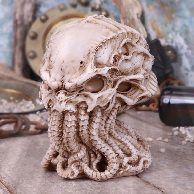 Статуя Cthulhu череп орнамент из смолы осьминог