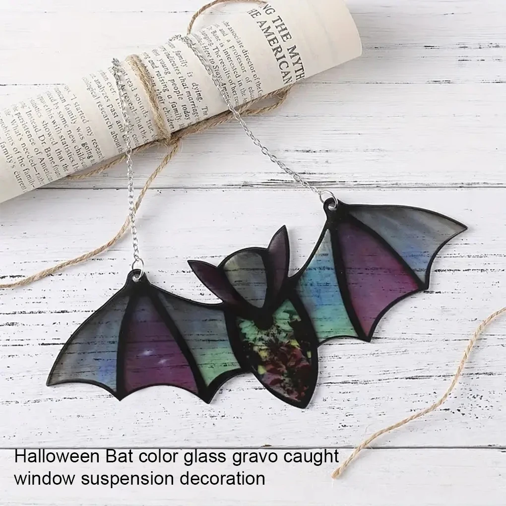 

Acrylic Wide Application Halloween Bat Decoration For Any Party Theme Delicate Halloween Bat Stained