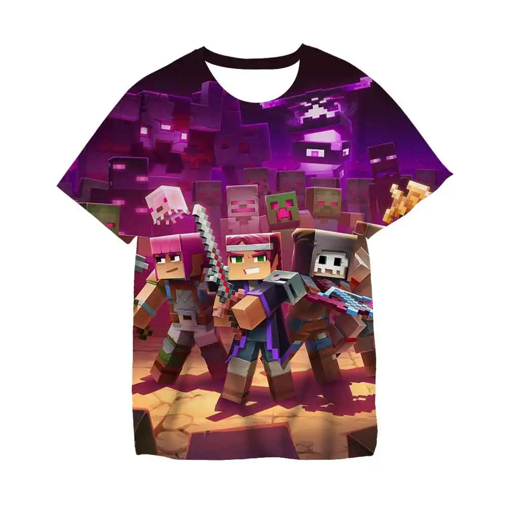 

Hot Sale Baby Clothing Kids Cartoon Anime Game T-Shirts 4-14 Years Old Kids Boys Girls Casual Sports Tops Summer Clearance Sale