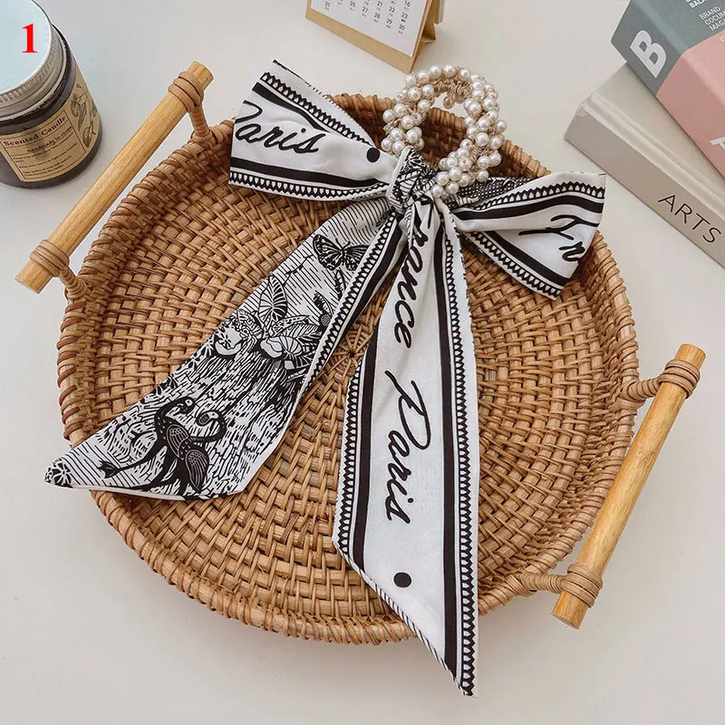 

Резинка для волос в Корейском стиле для женщин и девушек, милая эластичная Длинная лента, держатель для хвоста, аксессуары для волос