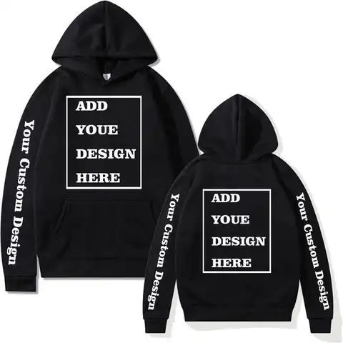 Custom Hoodies Add Your Text men/women hoodie Sweatshirt Customized Long Sleeve High Quality Heavy Weight Soft Fleece Tops Hoody