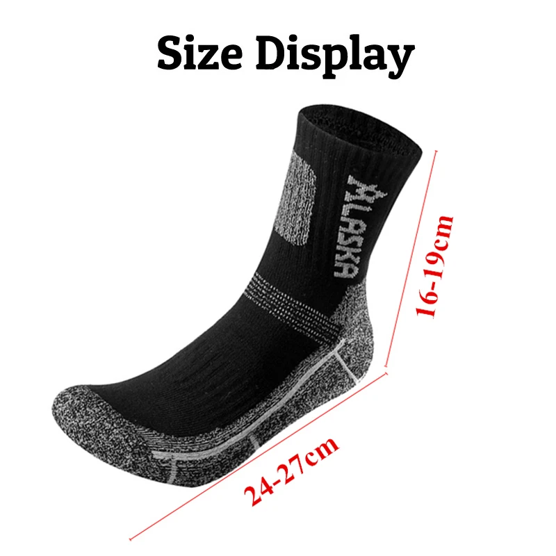 3 Pairs/Set Winter Professional Men's Sports Sock Outdoor Keep Warm Cycling Running Hiking Skiing Thermal Spring Men Crew Socks