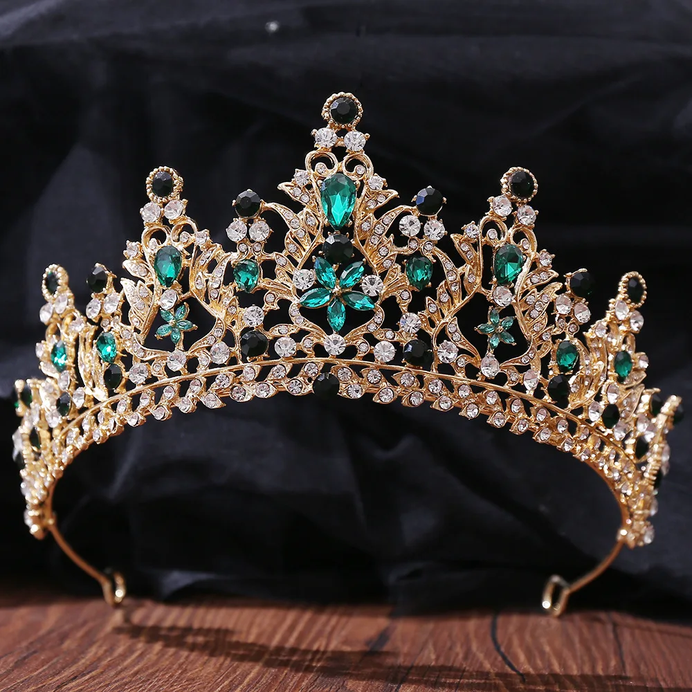 

KMVEXO 2022 Luxury Flower Crown Bride Crystal Women Tiaras Rhinestone Wedding Headpiece Birthday Headband Pageant Hair Jewelry