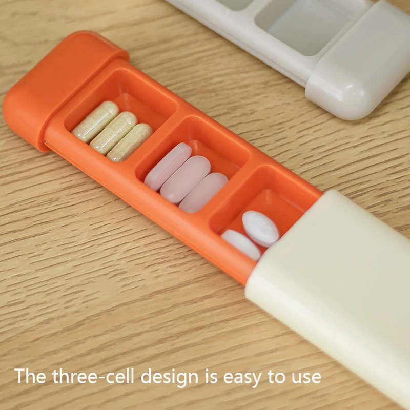 Выдвижная портативная коробка для таблеток таблетница Диспенсер коробки