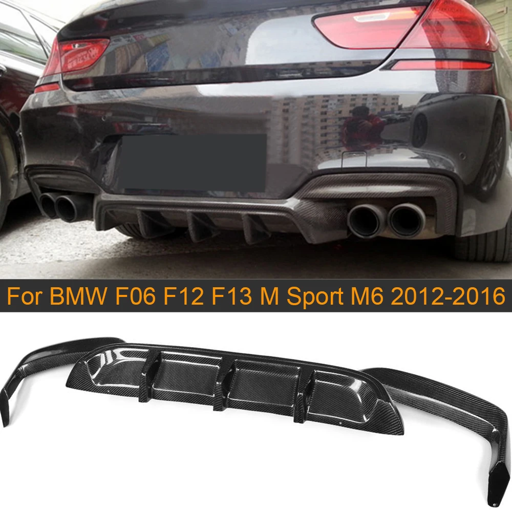 

Автомобильный диффузор для заднего бампера из углеродного волокна для BMW F06 F12 F13 640i 650i M Sport M Tech M6, бампер 2012-2016, Автомобильный задний диффузор,...
