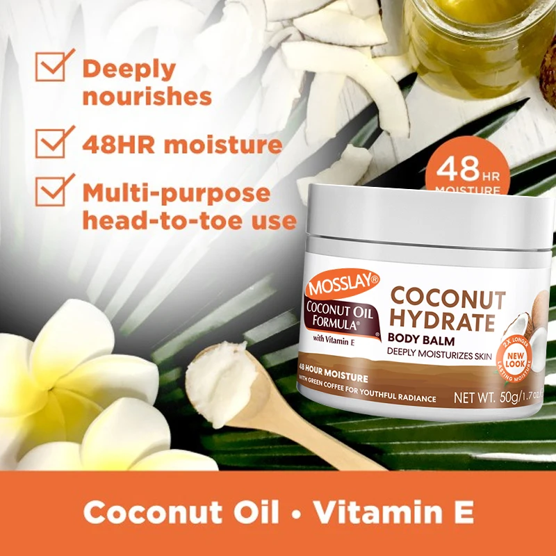 

Coconut Oil Formula Body Balm, Whitening Care Moisturizing Moisturizing Body Lotion, Improve Dark Skin, Relieve Roughness