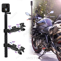 motorcycle bike camera holder invisible selfie stick handlebar ram mount for insta360 one rs one x2 gopro max 10 9 dji accessory