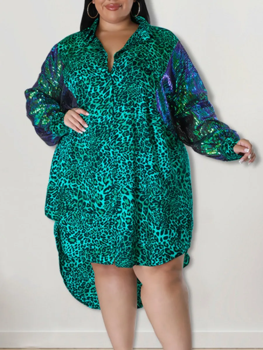 Рисунок 2 - Женское платье-рубашка с леопардовым принтом