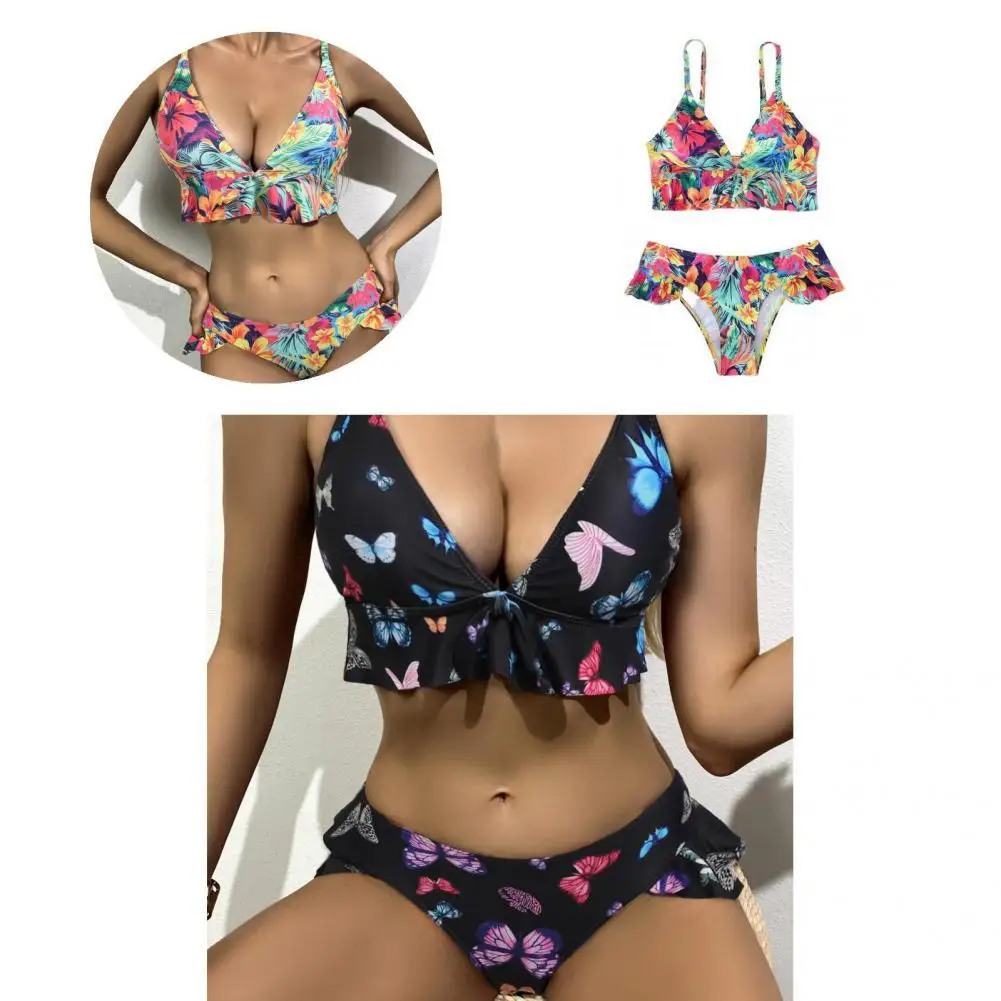 

2 шт./компл. пикантный купальник, регулируемый комплект бикини с бретельками, комплект быстросохнущего купального костюма