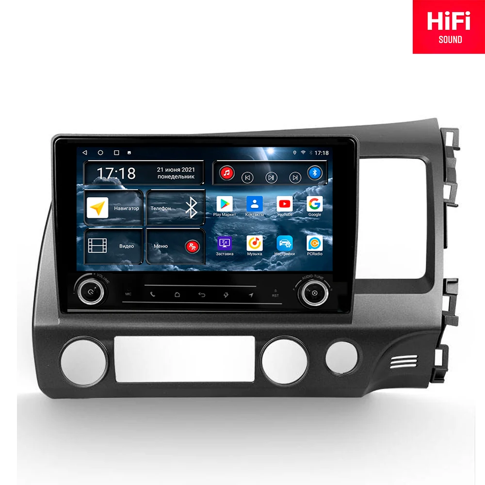 

Автомагнитола RedPower 75024 Hi-Fi для Honda Civic 8-поколение (09.2005-03.2012) Right Hand Car Android 10.0 Radio Navigation