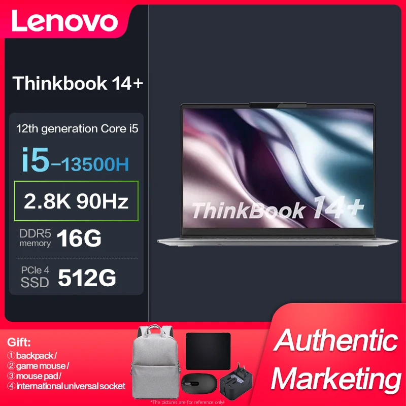 

Lenovo Thinkbook 14+ 2023 Intel I5-13500H/I7-13700H Iris Xe 2.8K 90Hz 14-inch Backlight Laptops Slim Notebook