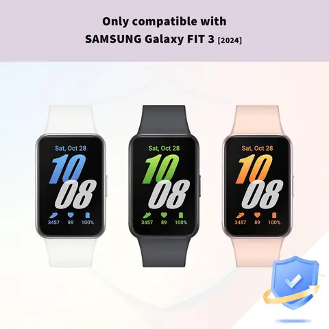 Стекло + чехол для Samsung Galaxy Fit 3, аксессуары 2024, защита от царапин, рамка из поликарбоната, защитный бампер для экрана galaxy fit3, чехол