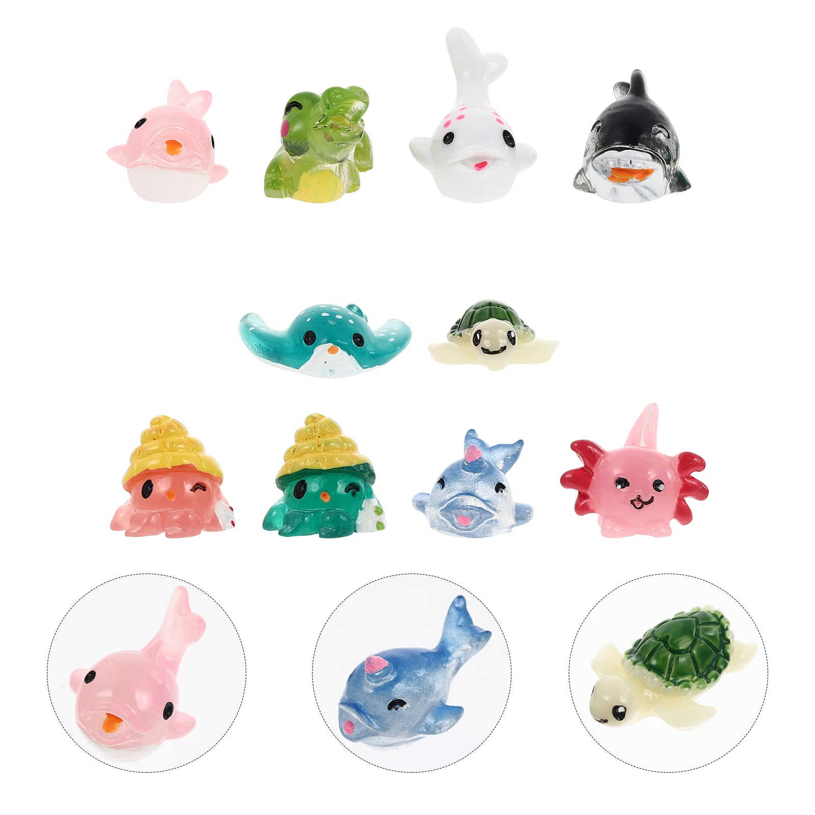 

Fish Model Miniature Fish Figurine Miniature Sea Animals for Crafts Fish Figure Sea Turtle Miniature Figurines