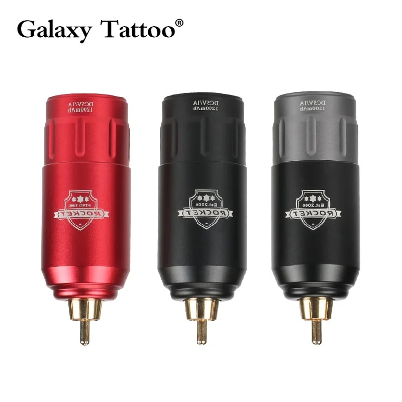 Фото Rocket Mini Tattoo Power Supply Wireless Rotary Tattoo Battery Источник для тату-машины Pen Tattoo Power RCA Connection 1500mAh №1