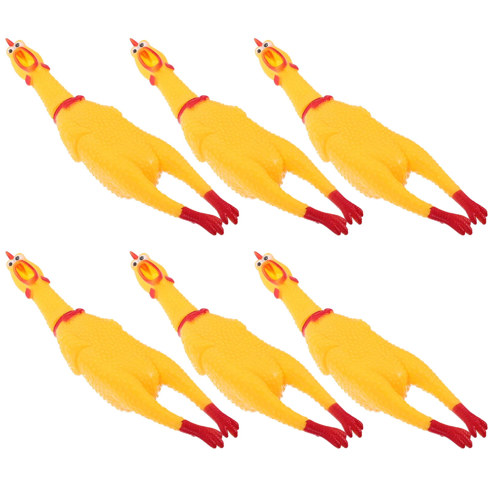 

6Pcs Rubber Chicken Novelty Screaming Chicken Toys Squeeze Chicken Novelty for Pets Kids