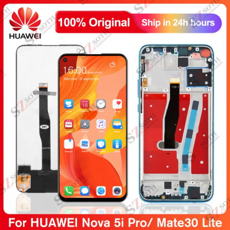 

ЖК-дисплей 6,26 ''для Huawei Nova 5i Pro, ЖК-дисплей, сенсорный экран, дигитайзер в сборе, запчасти для Huawei Mate 30 lite, дисплей, экран