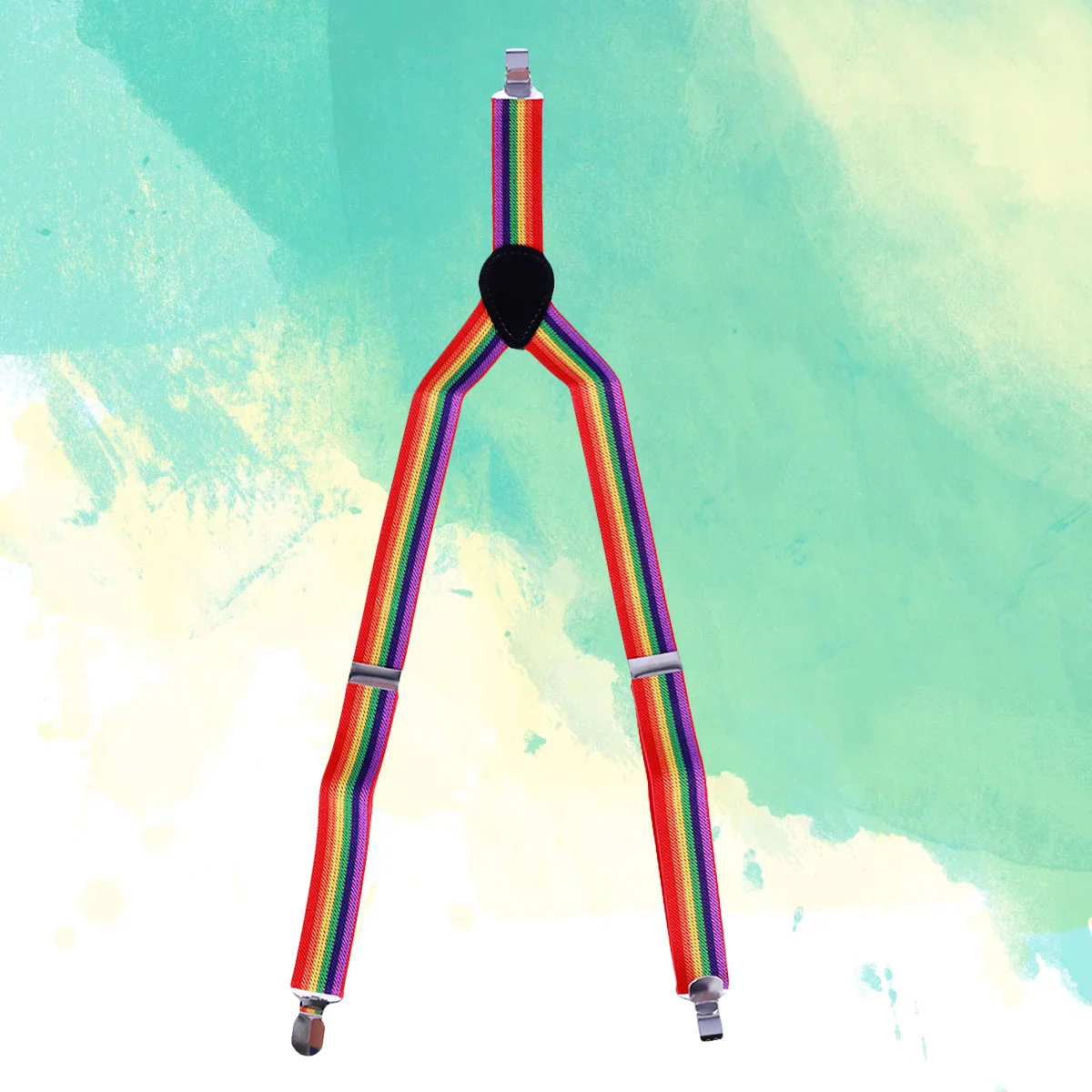

Children's Rainbow Strap Clips Colorful Striped Baby Suspenders Boys and Girls Fashion Straps Anti-Pants Strap Clips 2.5X65CM
