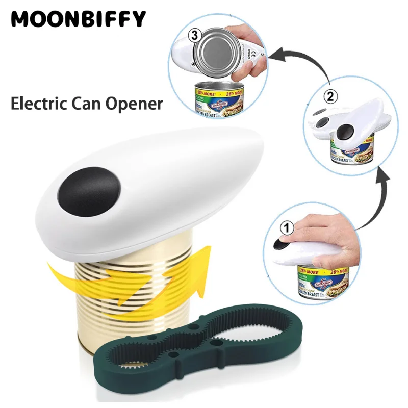 

Электрический консервный нож, ручной консервный нож, открывалки для бутылок, кухонные инструменты, без острых краев, ручной инструмент для ...