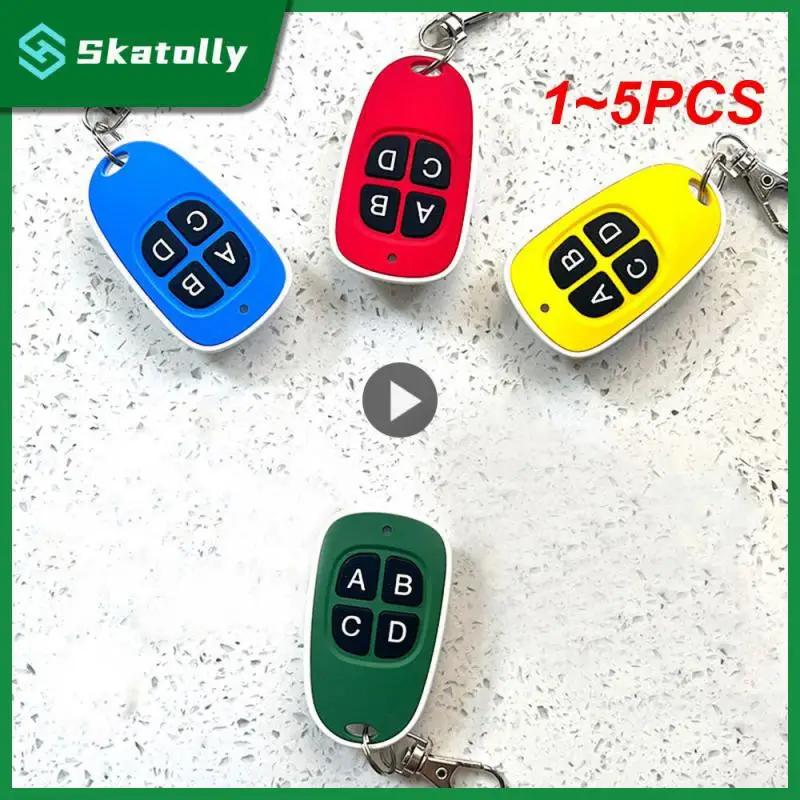 

1~5PCS Garage Door Remote Control 433MHz 4 Keys Copy Universal Remote Control Cloning electric gate Remote Controller Duplicator