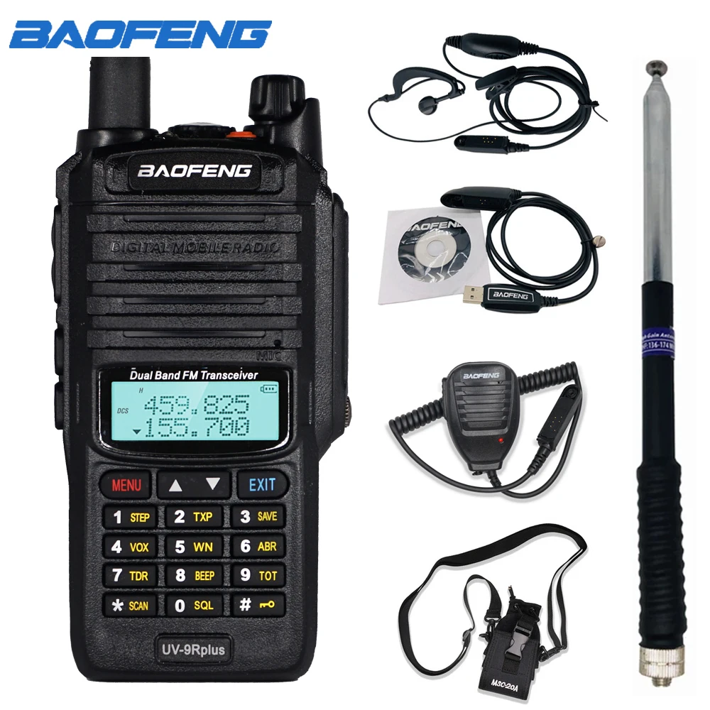 

Baofeng UV-9R Plus Waterproof IP68 Walkie Talkie 10W High Power UHF/VHF Dual Band 4800mAh Portable Two Way Ham Radio UV9R Plus