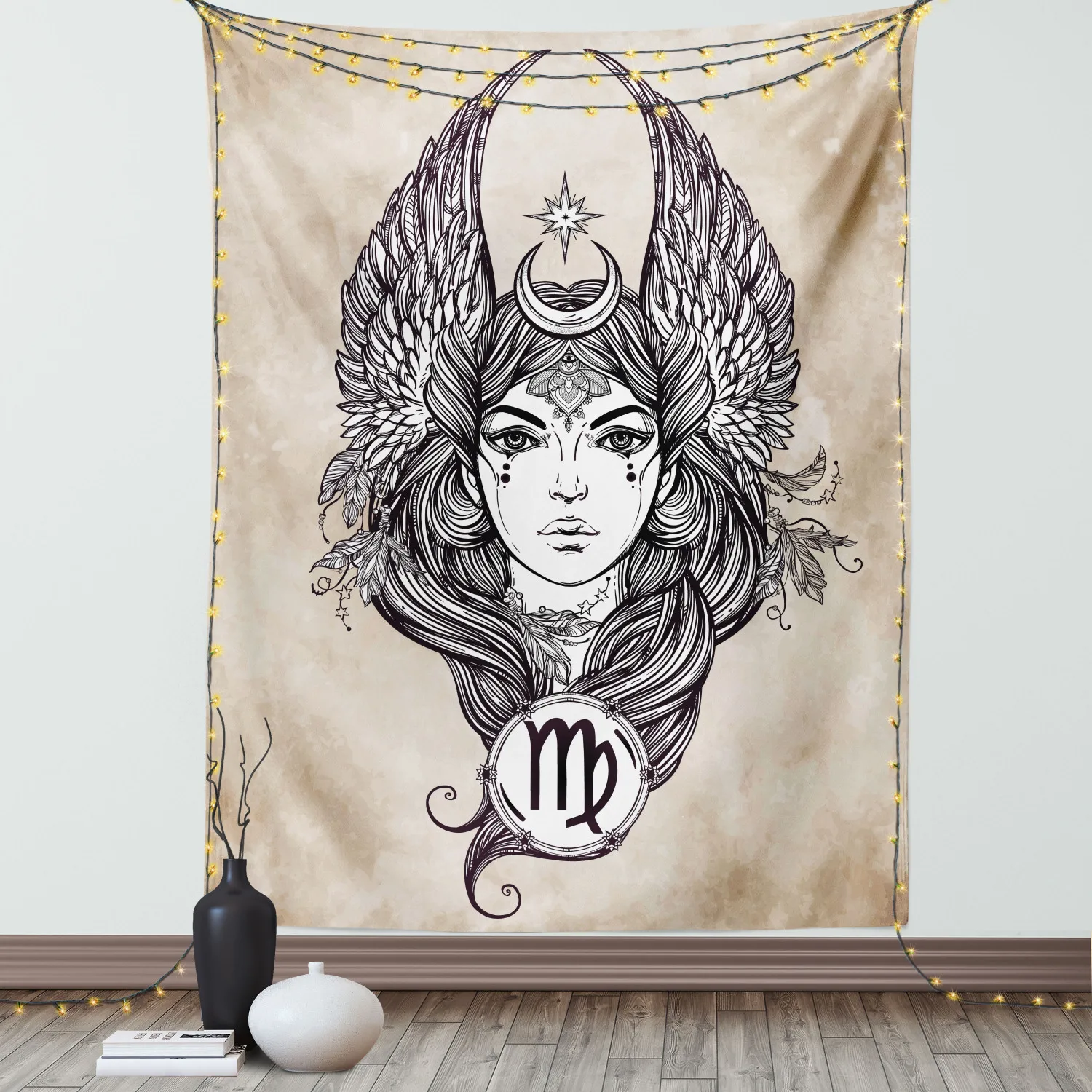 Астрологический гобелен со знаками Зодиака с женским земельным элементом