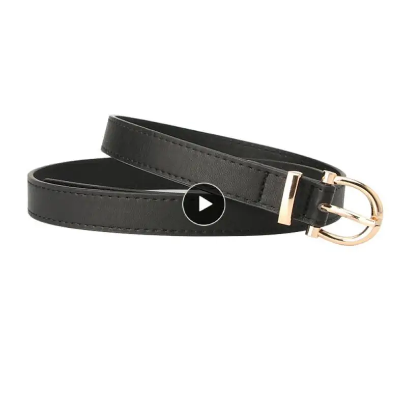 Casual Belt Not Easily Fading Brilliant And Long-lasting Dress Waist Cover Needle Buckle Faux Leather Denim Decorative Thin Belt