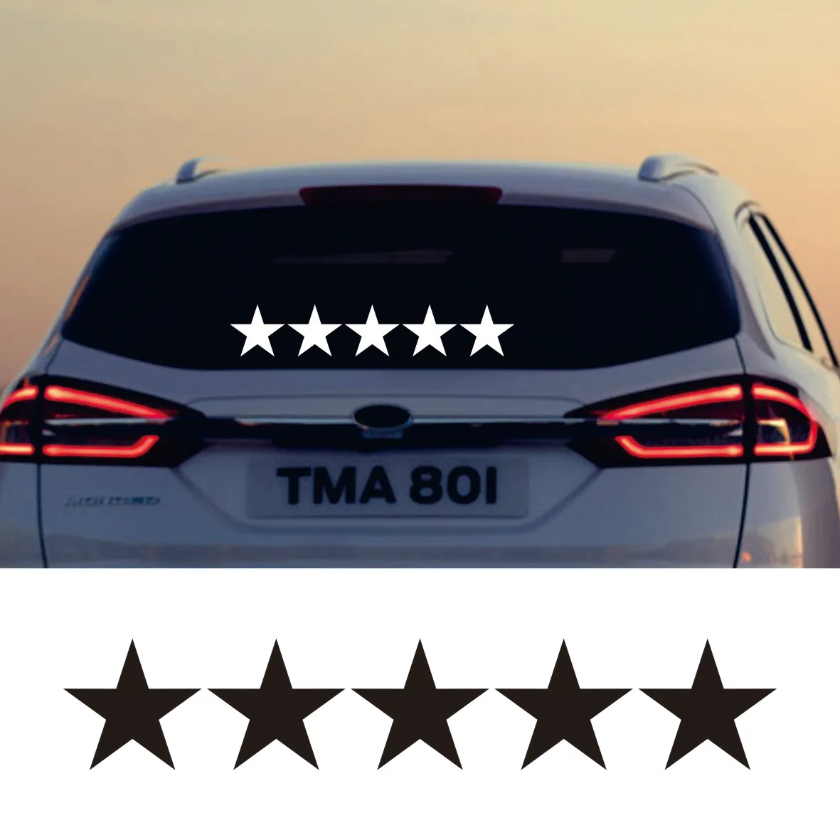 Различные размеры наклеек на автомобиль звезда 2 смешная наклейка и белый/черный